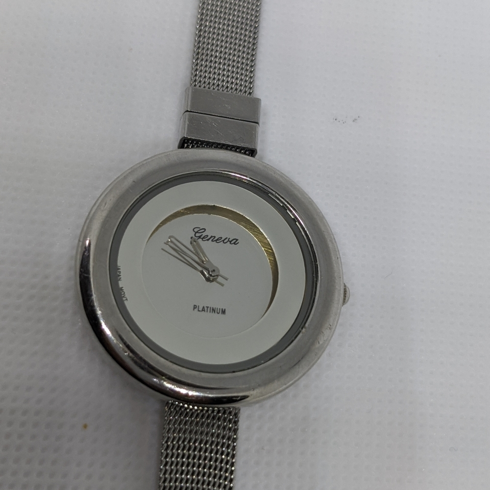 Geneva Platinum Stainless Steel Women's Watch